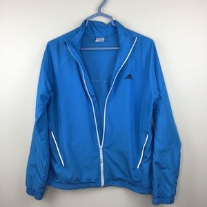 Adidas Vented Windbreaker Blue Large Jacket